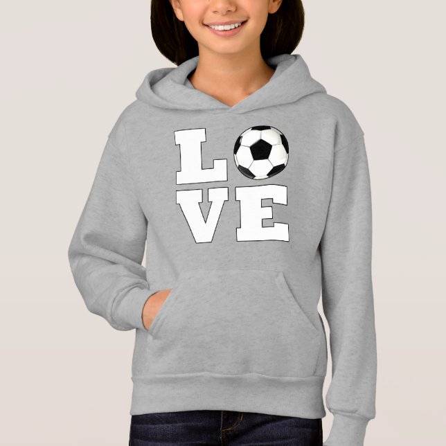 Girls KÄRLEK-fotbollsspelare (futbol) Cute Sports T Shirt (Framsida)