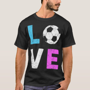 Girls Kärlek-fotbollsspelare i Kärlek-idrottare, C T Shirt