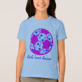 Girls Kärlek-fotbollsspelare T-shirt