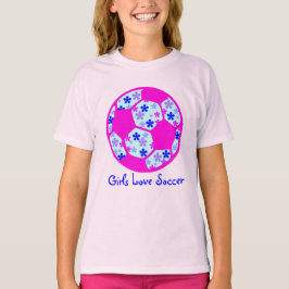 Girls Kärlek-fotbollsspelare T-shirt