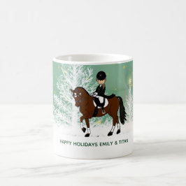 Girls Kärlek Horses - Dressage Rider Personlig Kaffemugg