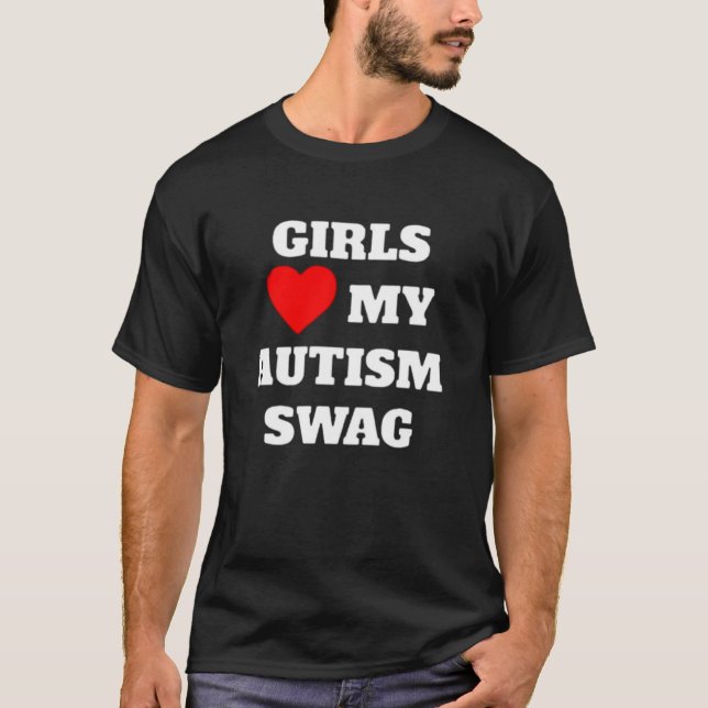 Girls kärlek min autismsvag T-Shirt (Framsida)