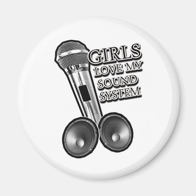 Girls Kärlek mitt LJUD SYSTEM Magnet (Framsidan)