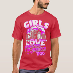 Girls Kärlek Monster Lastbilar för cute Girls Mons T Shirt
