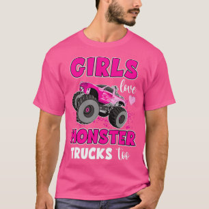 Girls Kärlek Monster Lastbilar för cute Girls Mons T Shirt