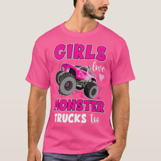 Girls Kärlek Monster Lastbilar för cute Girls Mons T Shirt