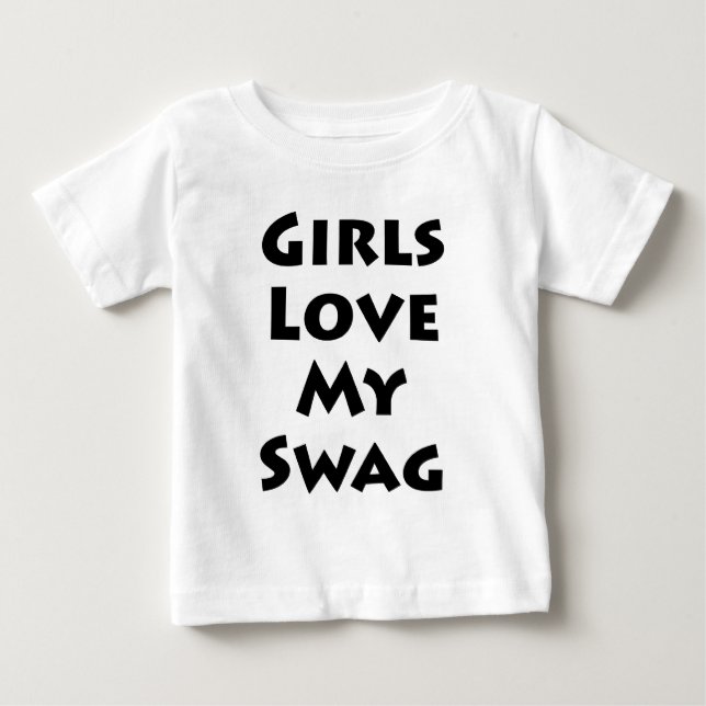 Girls Kärlek My Swag T Shirt (Framsida)