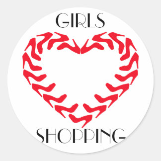 GIRLS KÄRLEK SHOPPING RUNT KLISTERMÄRKE