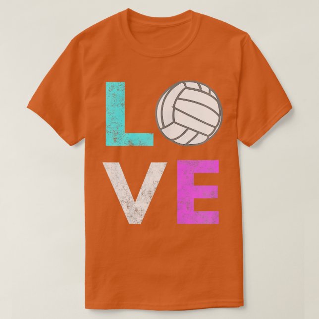 Girls Kärlek Volleyball Best Roligt Birthday Gift  T Shirt (Design framsida)