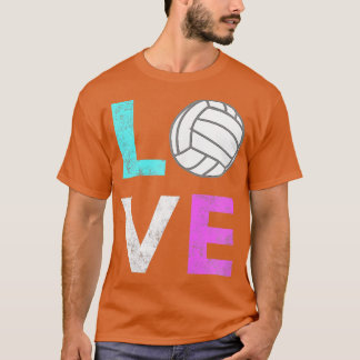 Girls Kärlek Volleyball Best Roligt Birthday Gift  T Shirt