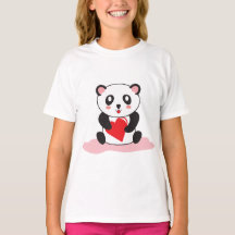Girls’ Kawaii Panda Shirt - Cute Animal Gift Tee