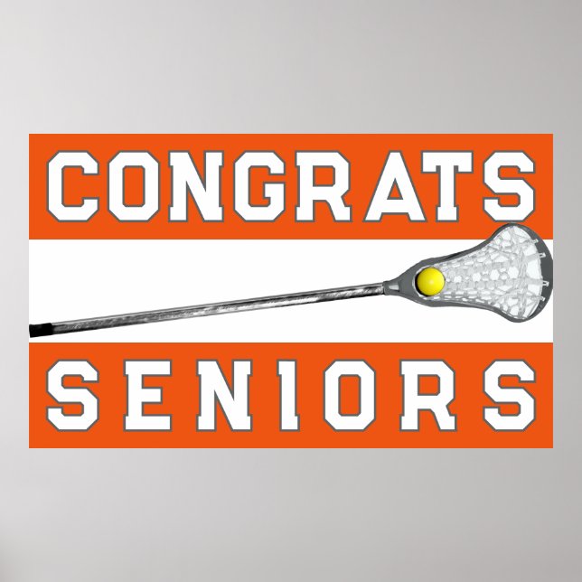 Girls Lacrosse Congrats Poster (Framsidan)
