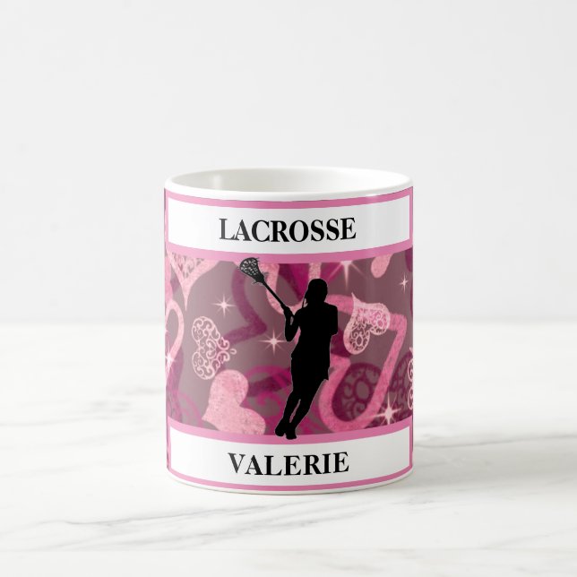 Girls Lacrosse Flytande Ro Hearts Kaffemugg (Center)