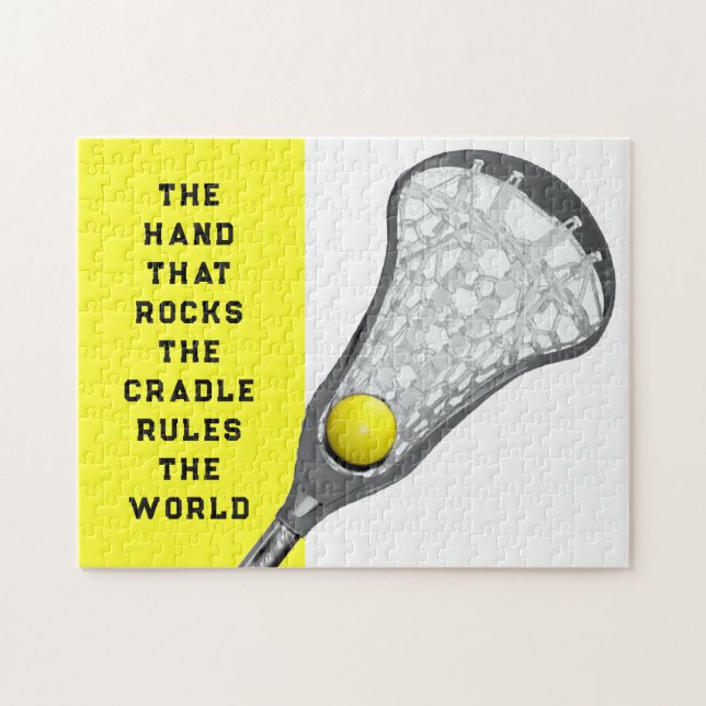 Girls Lacrosse Gift Pussel (Horisontell)