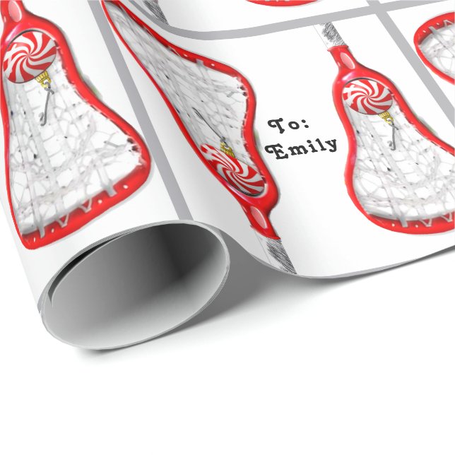 Girls Lacrosse Helgdag Gift Presentpapper (Rullad Hörn)