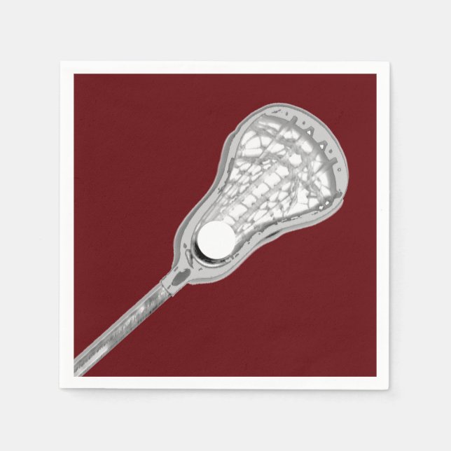 Girls Lacrosse Party Pappersservett (Framsidan)