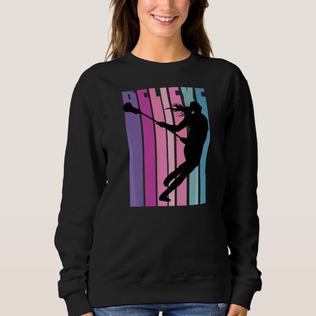 Girls Lacrosse Player Coach Team Tränar Motivati T Shirt (Framsida)