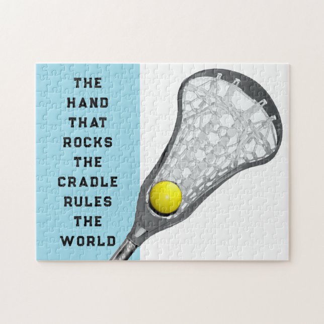 Girls Lacrosse Present Pussel (Horisontell)