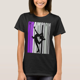 Girls Lilac Ice Skatings Girls Birthday Retro Vint T Shirt