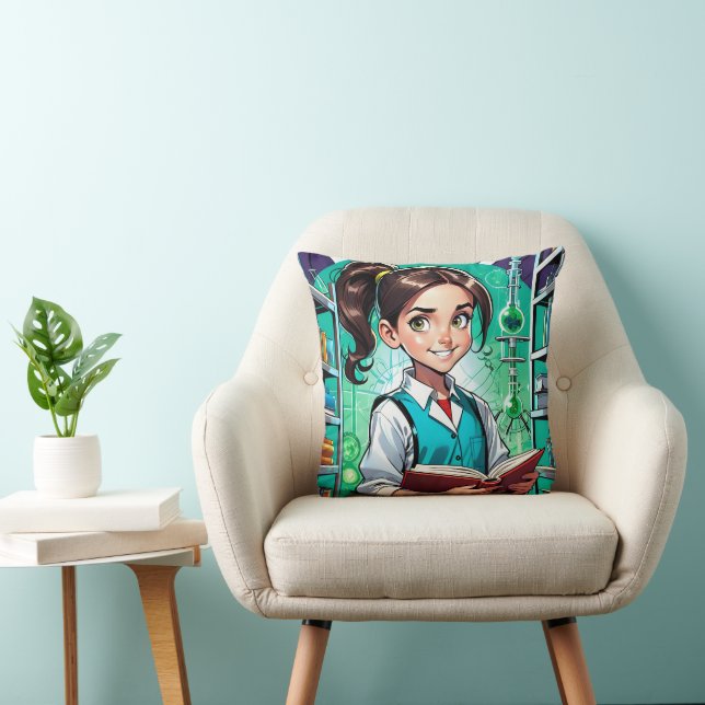 Girls Love Science! Kudde (Stol)