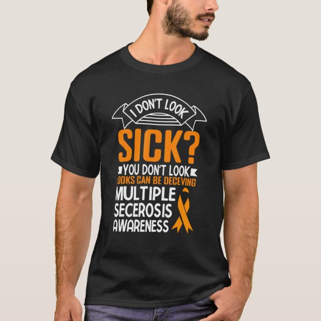 Girls, Många Sclerosis Awareness Orange Ribbo T Shirt (Framsida)