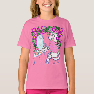 Girls' Medium Pinkie Pudel Tee Shirt