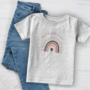 Girls Modern Rainbow Paw Skriv ut Hund T-Shirt
