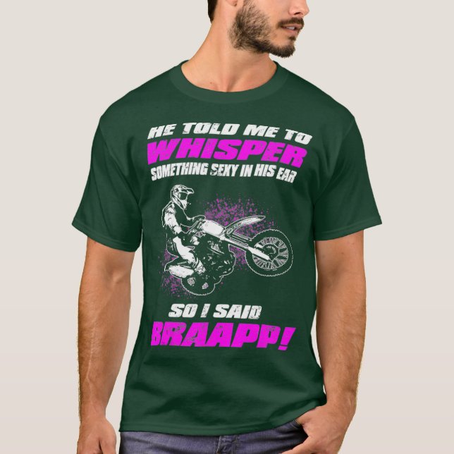 Girls Motocross Supercross Funny Gift för Dam T Shirt (Framsida)