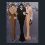 GIRLS NÅGOT UT POSTER<br><div class="desc">Ursprunglig akrylmålning av dam... ... .bästa vänner som njuter av en natt ute på stan. Allt klädd i hög mode-attityd. Den vackra Art Deco-eran dam är en glädje att se, lång och statuesk och redo för att en väns kontakt med varandra. Ett underbart tillägg till ditt hem eller kontor.</div>