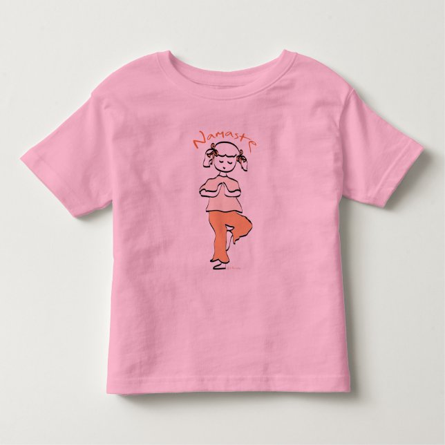 Girls Namaste Yoga Tee Shirt (Framsida)