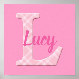 Girls Namn Anpassningsbar Play Brev L Poster
