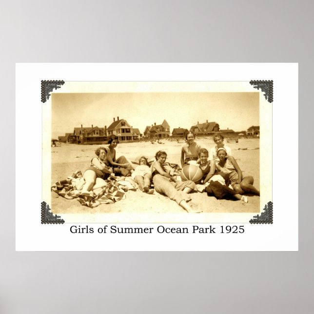 Girls of Summer Ocean Park 1925 Poster (Framsidan)