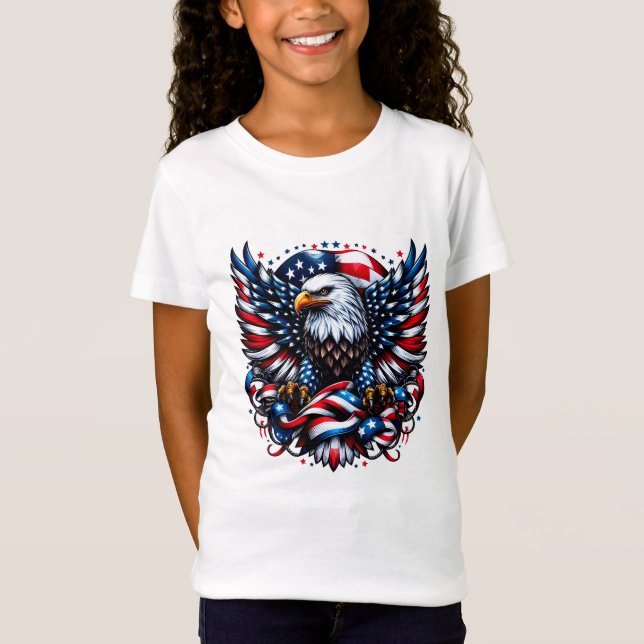 Girls Patriotic T-Shirt (Framsida)