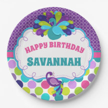 Girls Peacock Grattis på födelsedagen Party Person