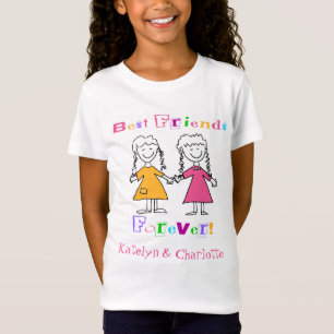 Girls Personlig Best Friends Forever T Shirt