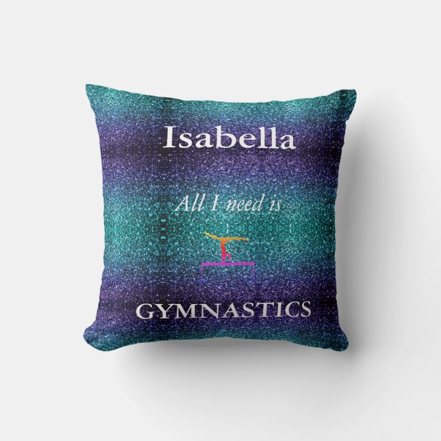 GIRLS PERSONLIG GYMNASTICS PILLOW KUDDE (Framsida)