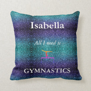 GIRLS PERSONLIG GYMNASTICS PILLOW KUDDE