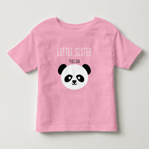 Girls Personlig Panda Kawaii Little Sister T Shirt