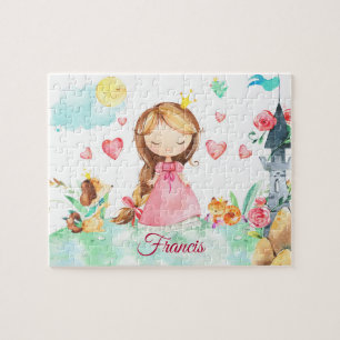 Girls Personlig Princess Custom Name Pussel