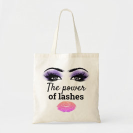 Girls Power Lash Makeup Kiss Lila Rosa Anpassnings Tygkasse