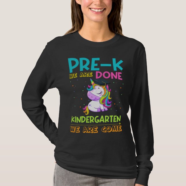 Girls Pre-K Graduation Magical Unicorn T Shirt (Framsida)
