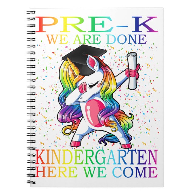 Girls Pre-K Studenten Magic Unicorn Gift Anteckningsbok (Framsidan)