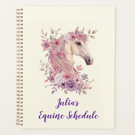 Girls Pretty Ponies Pastel Floral Horse