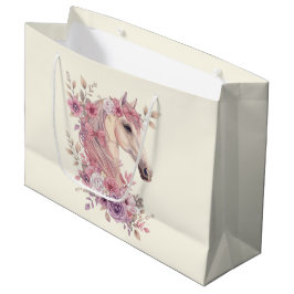 Girls Pretty Ponies Pastel Floral Horse