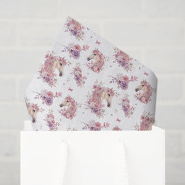 Girls Pretty Ponies Pastel Floral Horse