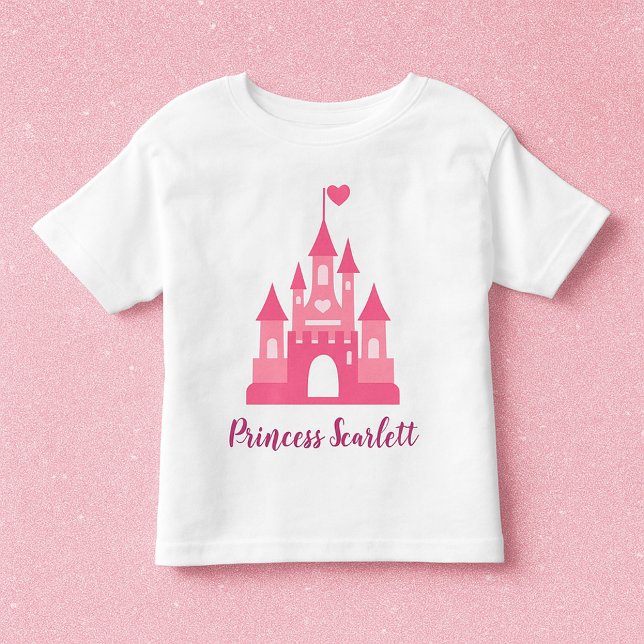 Girls Princess Castle Personalised T-Shirt (Skapare uppladdad)