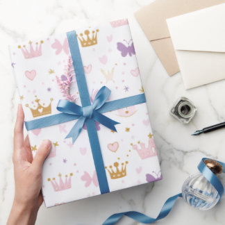 Girls Princess Krona Birthday Presentpapper