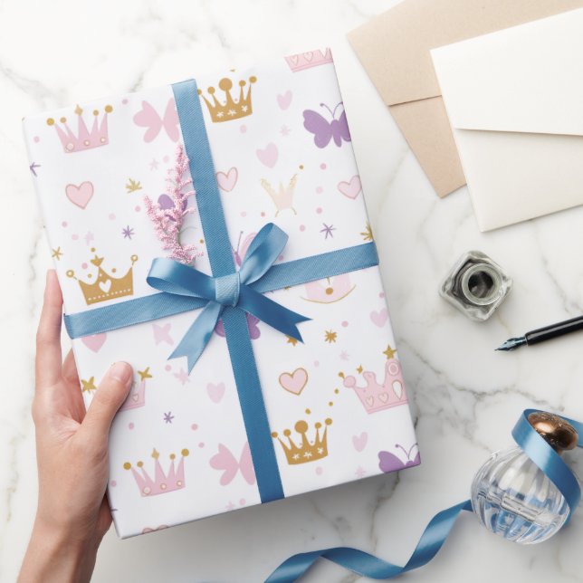 Girls Princess Krona Birthday Presentpapper (Gifting)
