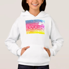 Girls Pullover Hoodie Rainbow Cuttlefish T Shirt