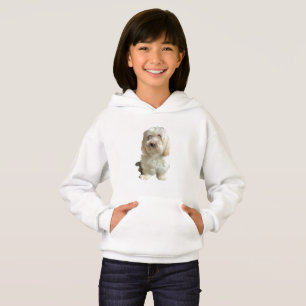 Girls Pullover Hoodie White Havanese T Shirt